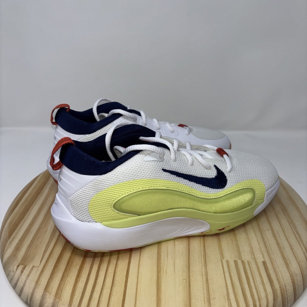 Nike IsoFly GS 'White Limelight Midnight Navy' HJ3866-100 Kids Sz6Y - Picture 5 of 10